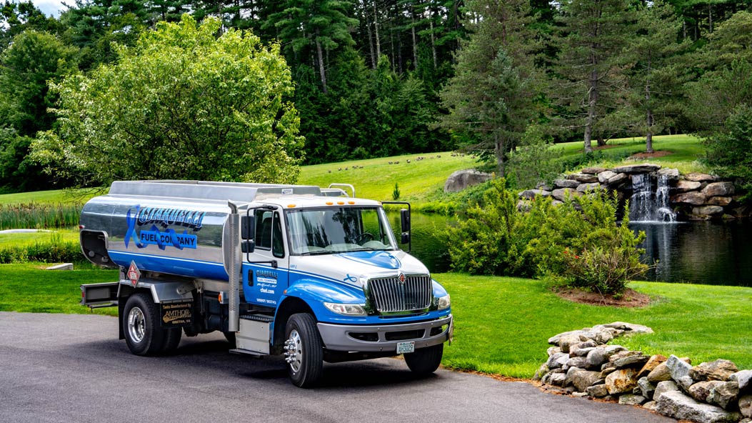 Ciardelli Fuel Company, Milford, NH - Dana-Farber Cancer Institute/Jimmy Fund blue oil delivery truck