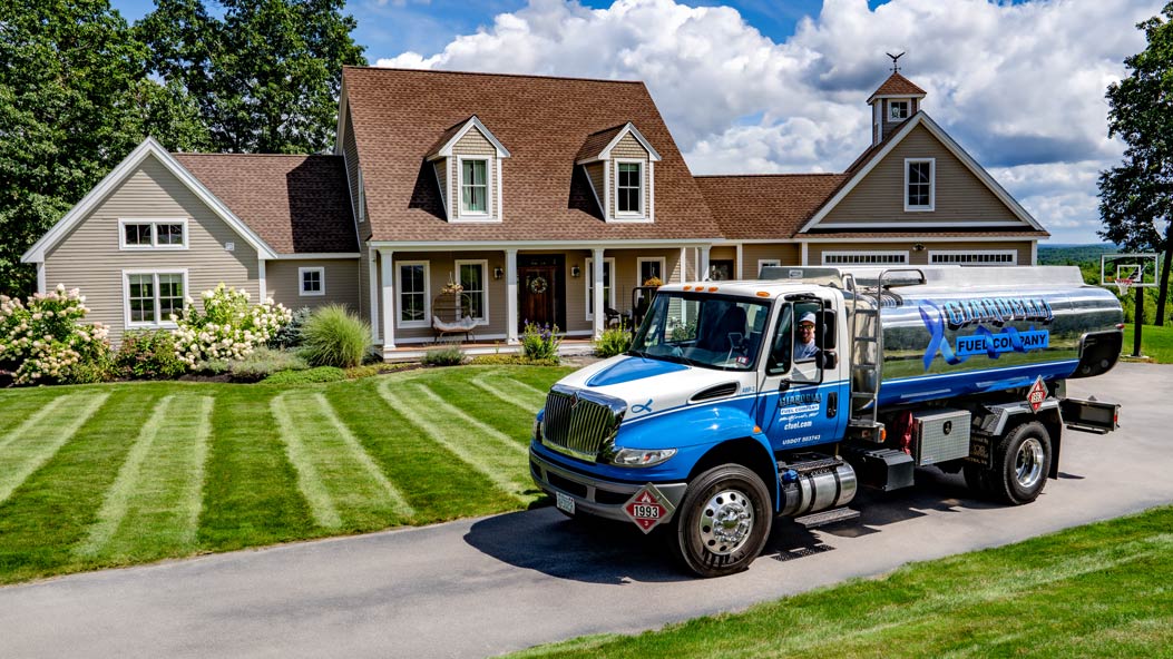 Ciardelli Fuel Company, Milford, NH - Dana-Farber Cancer Institute/Jimmy Fund blue oil delivery truck