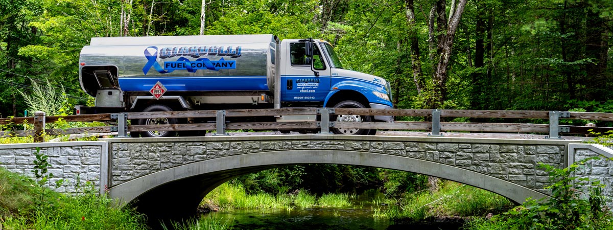 Ciardelli Fuel Company, Milford, NH - Dana-Farber Cancer Institute/Jimmy Fund blue oil delivery truck