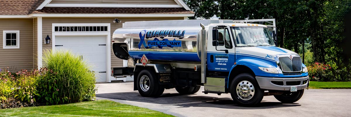 Blue Oil Delivery truck, Ciardelli Fuel Company, Milford NH - Dana Farber Cancer Institute, Jimmy Fund, colorectal cancer awareness program